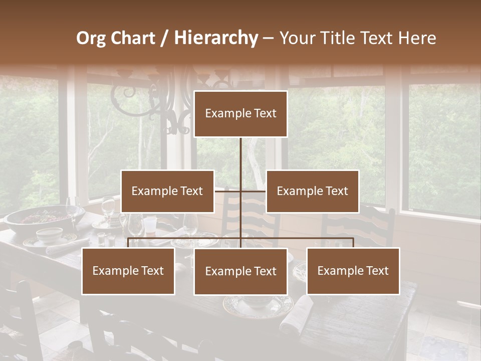 A Rustic Yet Classy Outdoor Dining Setup On A Screened Porch. PowerPoint Template