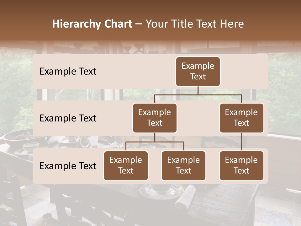 A Rustic Yet Classy Outdoor Dining Setup On A Screened Porch. PowerPoint Template