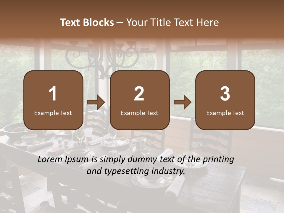 A Rustic Yet Classy Outdoor Dining Setup On A Screened Porch. PowerPoint Template