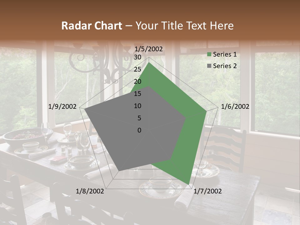 A Rustic Yet Classy Outdoor Dining Setup On A Screened Porch. PowerPoint Template