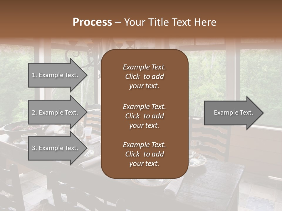 A Rustic Yet Classy Outdoor Dining Setup On A Screened Porch. PowerPoint Template