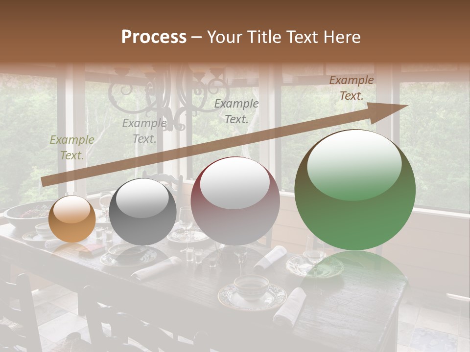 A Rustic Yet Classy Outdoor Dining Setup On A Screened Porch. PowerPoint Template