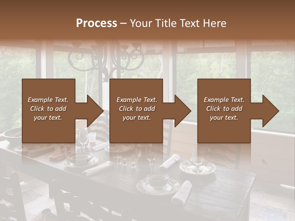 A Rustic Yet Classy Outdoor Dining Setup On A Screened Porch. PowerPoint Template