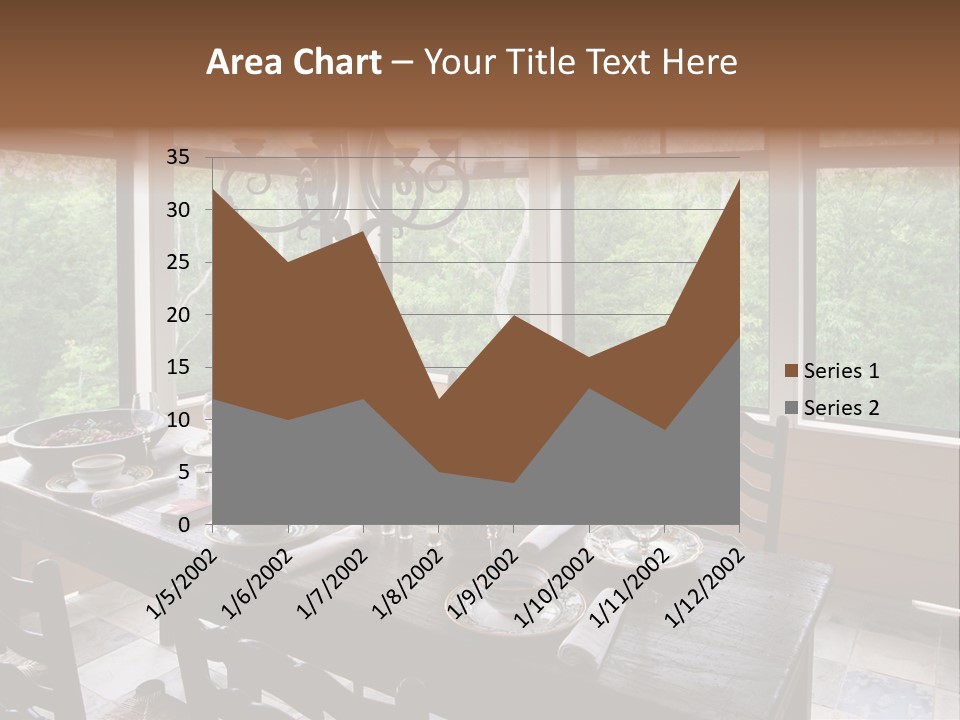 A Rustic Yet Classy Outdoor Dining Setup On A Screened Porch. PowerPoint Template