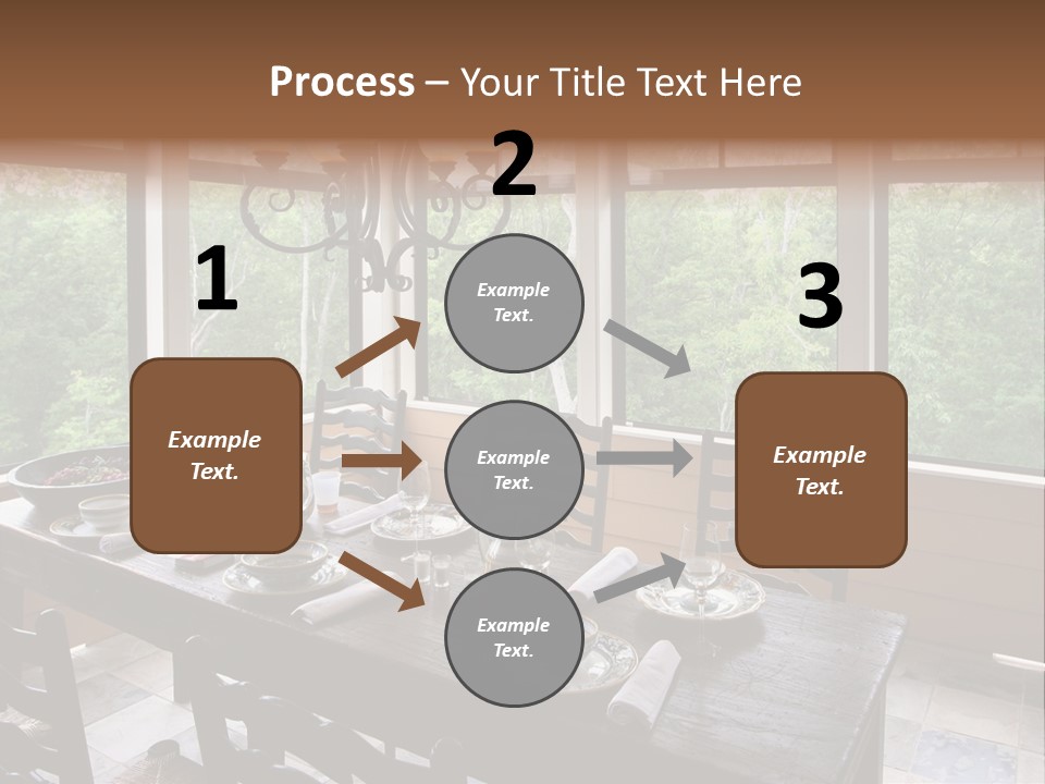 A Rustic Yet Classy Outdoor Dining Setup On A Screened Porch. PowerPoint Template