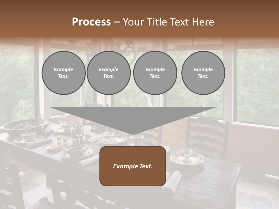 A Rustic Yet Classy Outdoor Dining Setup On A Screened Porch. PowerPoint Template