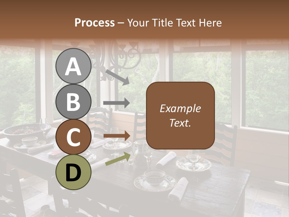 A Rustic Yet Classy Outdoor Dining Setup On A Screened Porch. PowerPoint Template