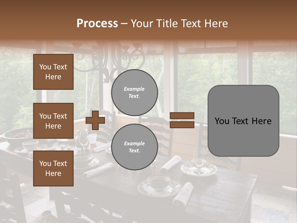 A Rustic Yet Classy Outdoor Dining Setup On A Screened Porch. PowerPoint Template