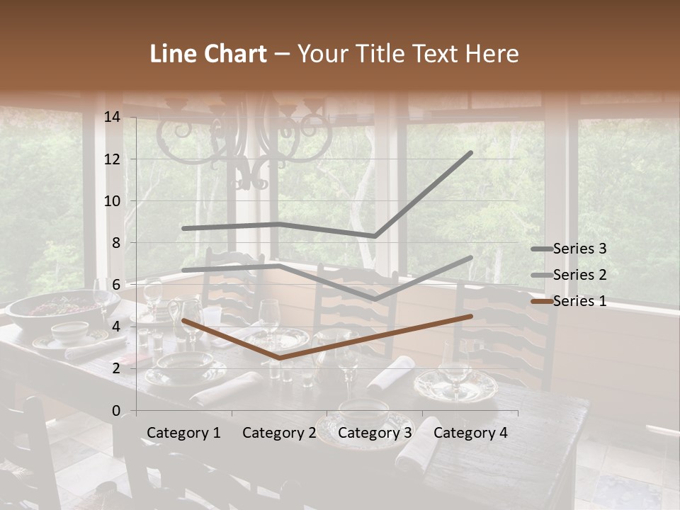 A Rustic Yet Classy Outdoor Dining Setup On A Screened Porch. PowerPoint Template