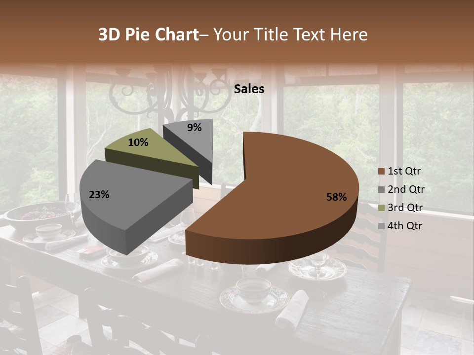A Rustic Yet Classy Outdoor Dining Setup On A Screened Porch. PowerPoint Template