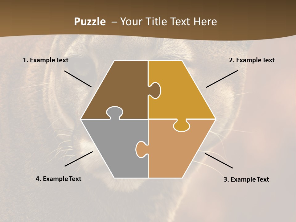 Peeking Cougar PowerPoint Template