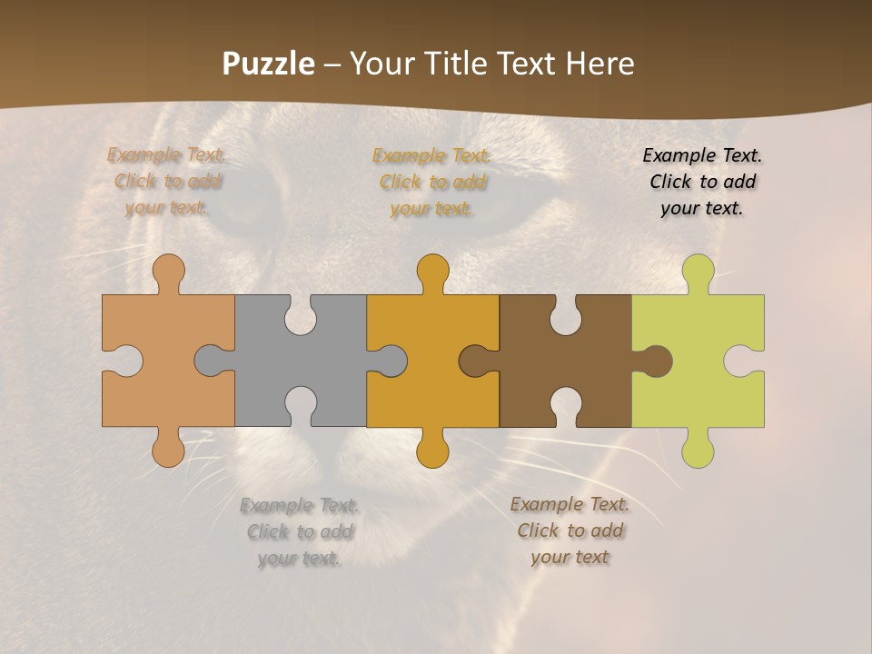 Peeking Cougar PowerPoint Template