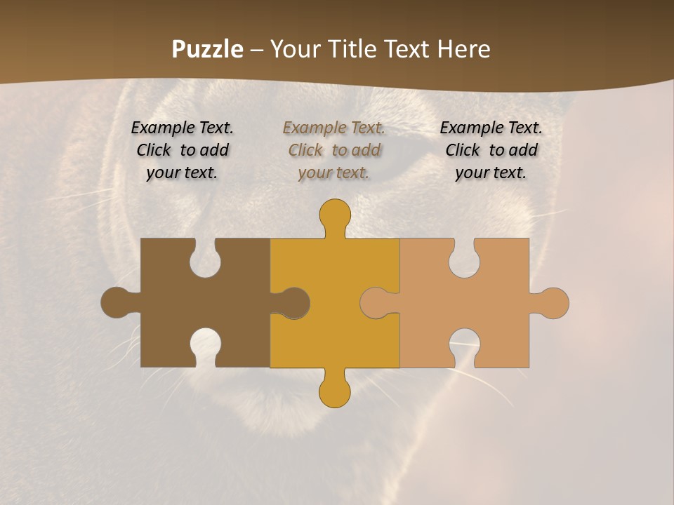 Peeking Cougar PowerPoint Template