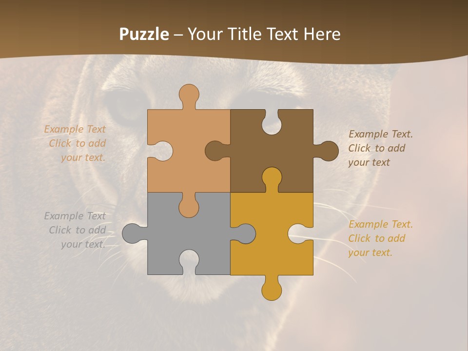 Peeking Cougar PowerPoint Template