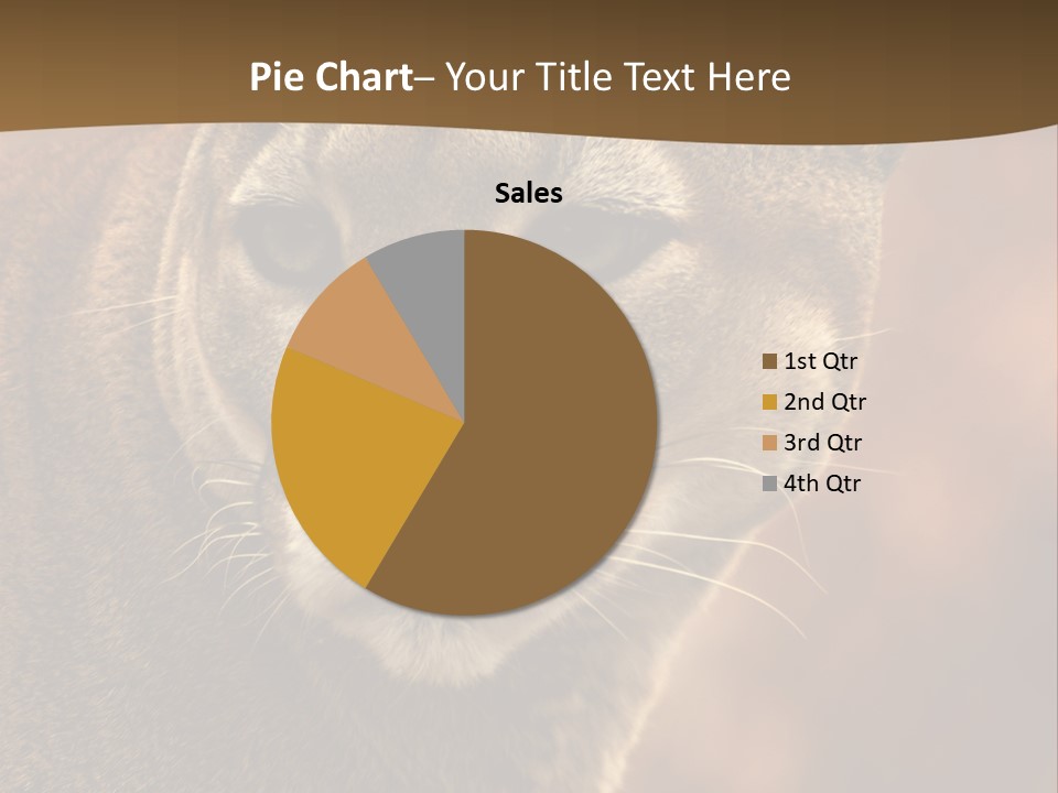 Peeking Cougar PowerPoint Template