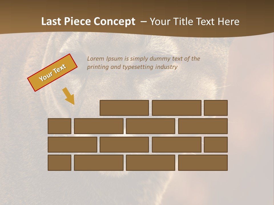 Peeking Cougar PowerPoint Template