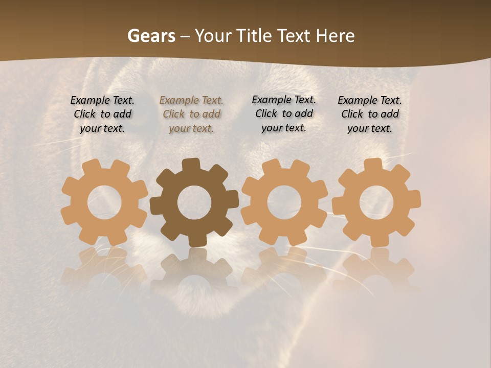 Peeking Cougar PowerPoint Template
