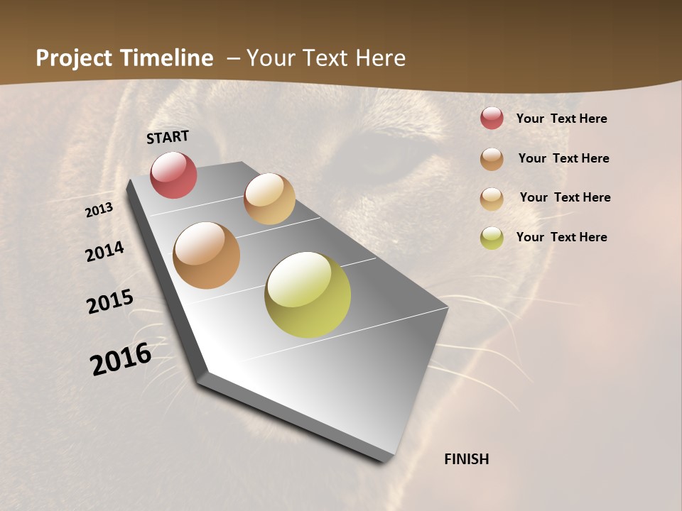 Peeking Cougar PowerPoint Template