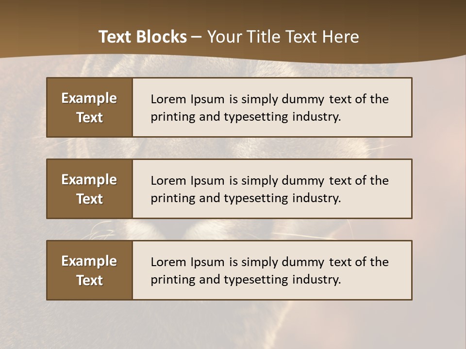 Peeking Cougar PowerPoint Template
