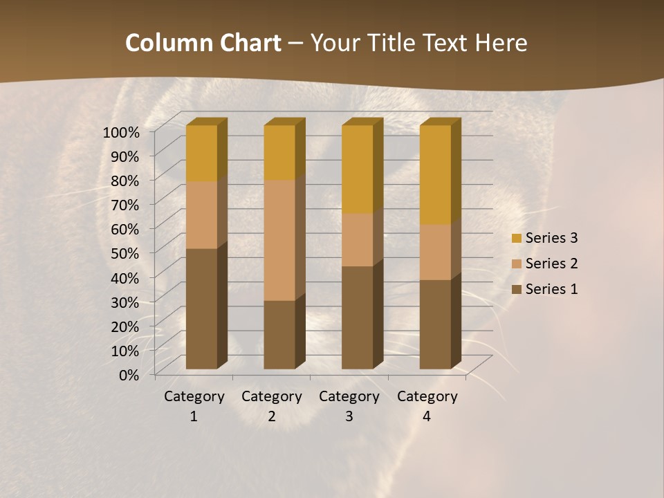 Peeking Cougar PowerPoint Template