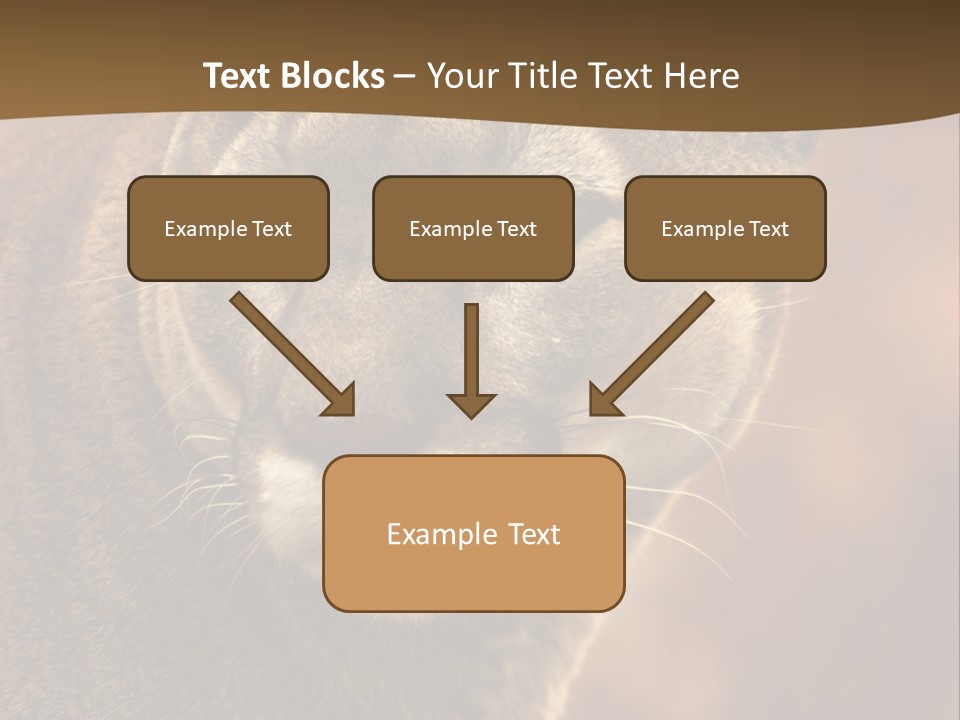 Peeking Cougar PowerPoint Template