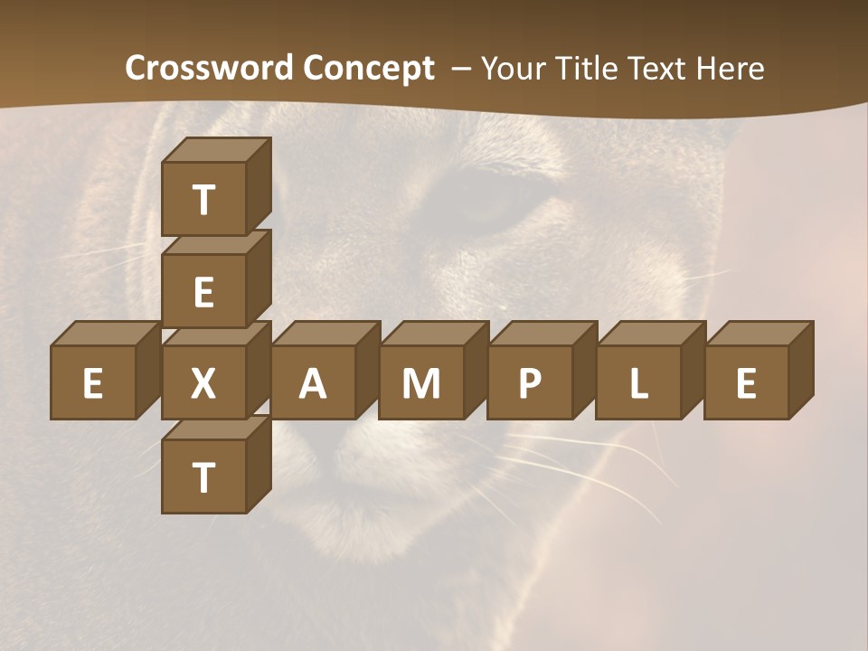 Peeking Cougar PowerPoint Template