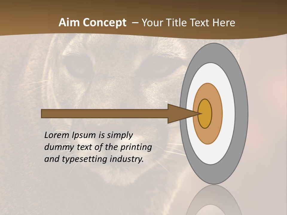 Peeking Cougar PowerPoint Template