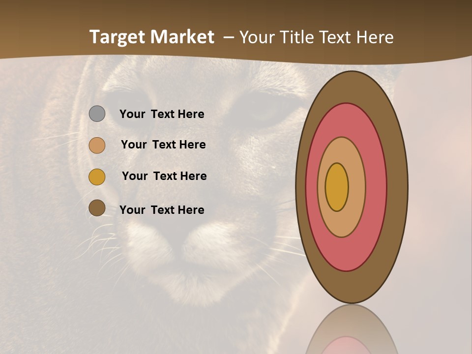 Peeking Cougar PowerPoint Template