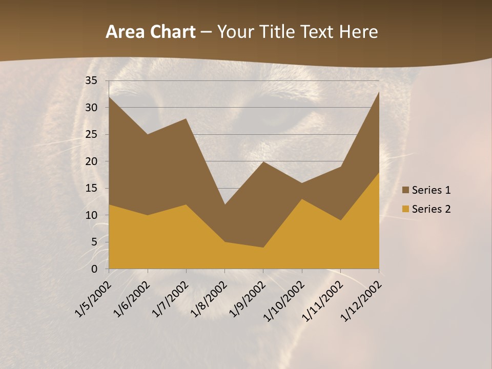 Peeking Cougar PowerPoint Template