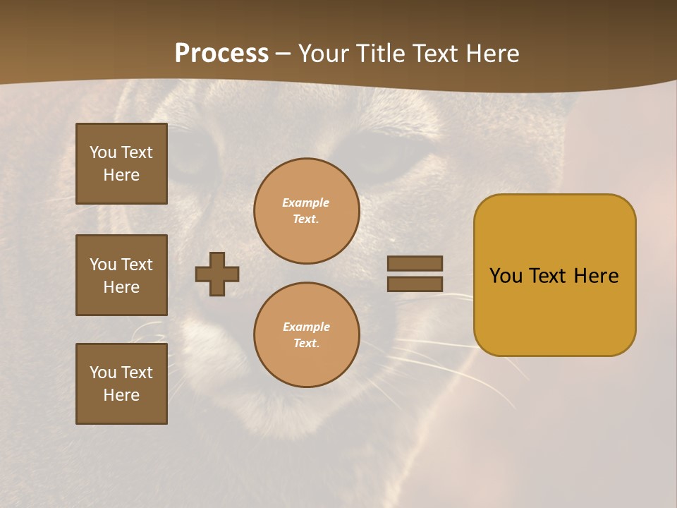 Peeking Cougar PowerPoint Template