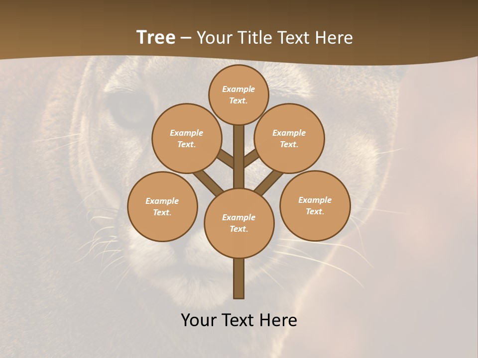 Peeking Cougar PowerPoint Template