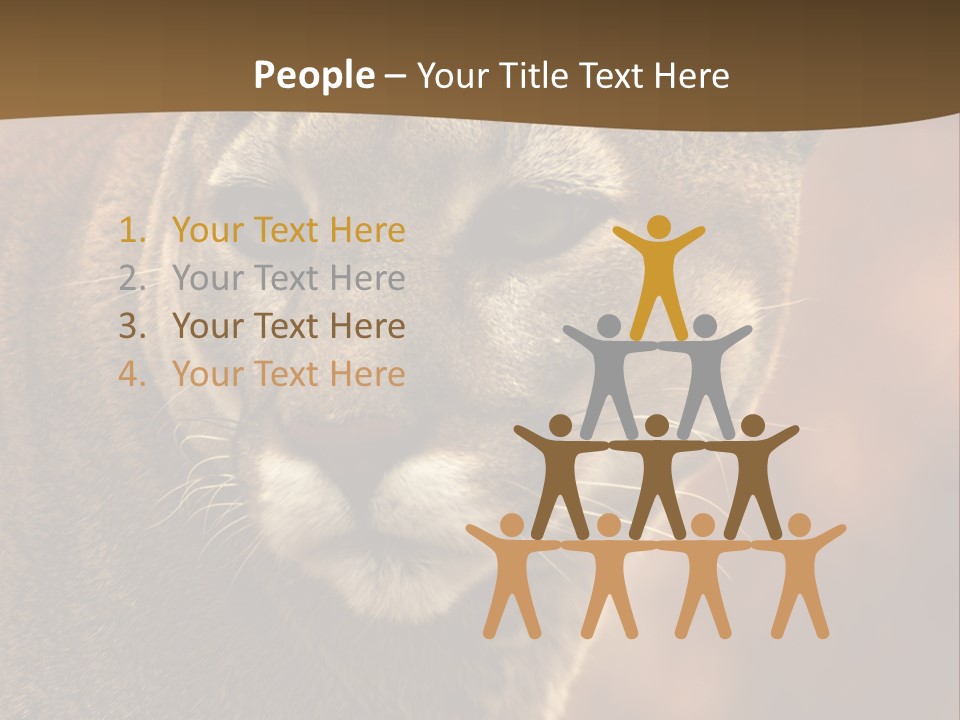 Peeking Cougar PowerPoint Template