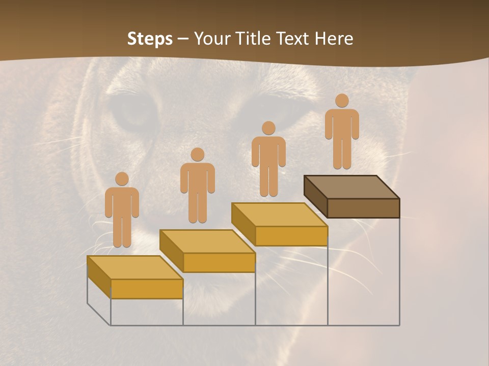 Peeking Cougar PowerPoint Template