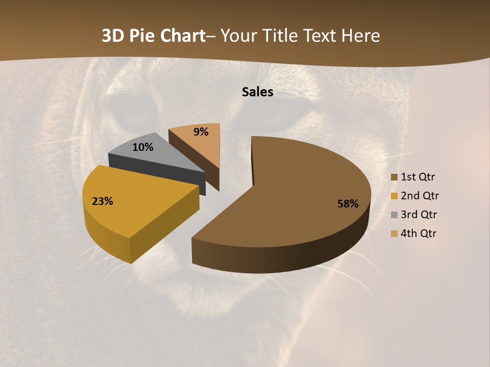 Peeking Cougar PowerPoint Template