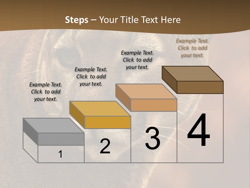Peeking Cougar PowerPoint Template