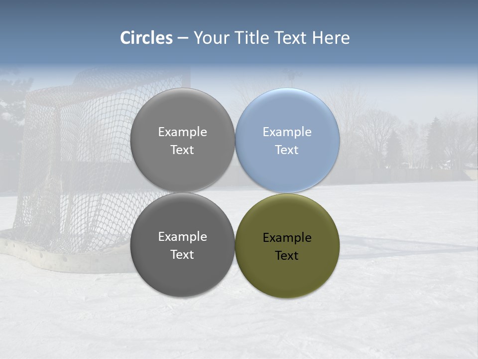 Outdoor Hockey Net PowerPoint Template