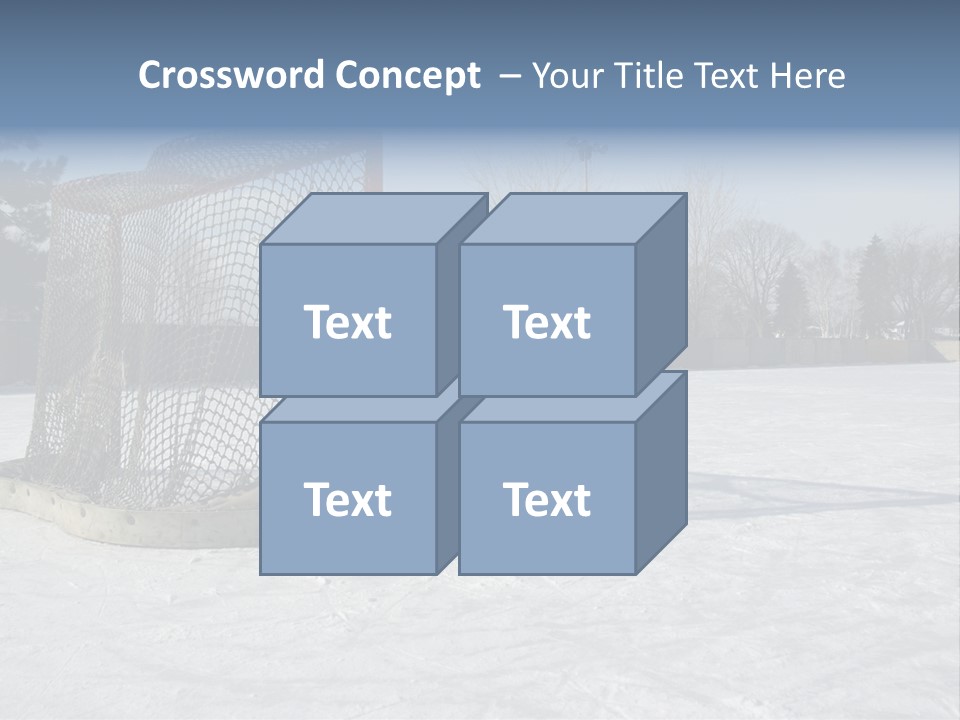 Outdoor Hockey Net PowerPoint Template