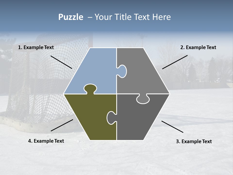 Outdoor Hockey Net PowerPoint Template