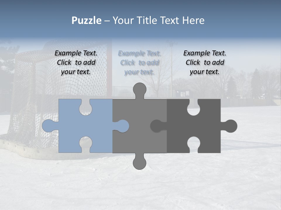 Outdoor Hockey Net PowerPoint Template