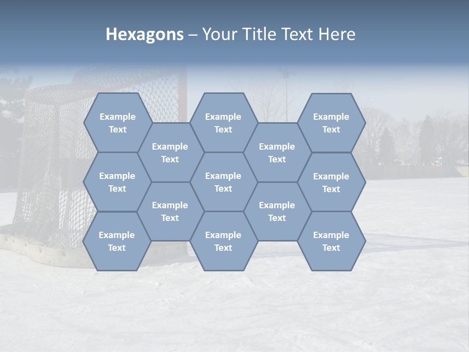 Outdoor Hockey Net PowerPoint Template