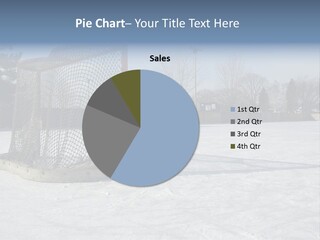 Outdoor Hockey Net PowerPoint Template