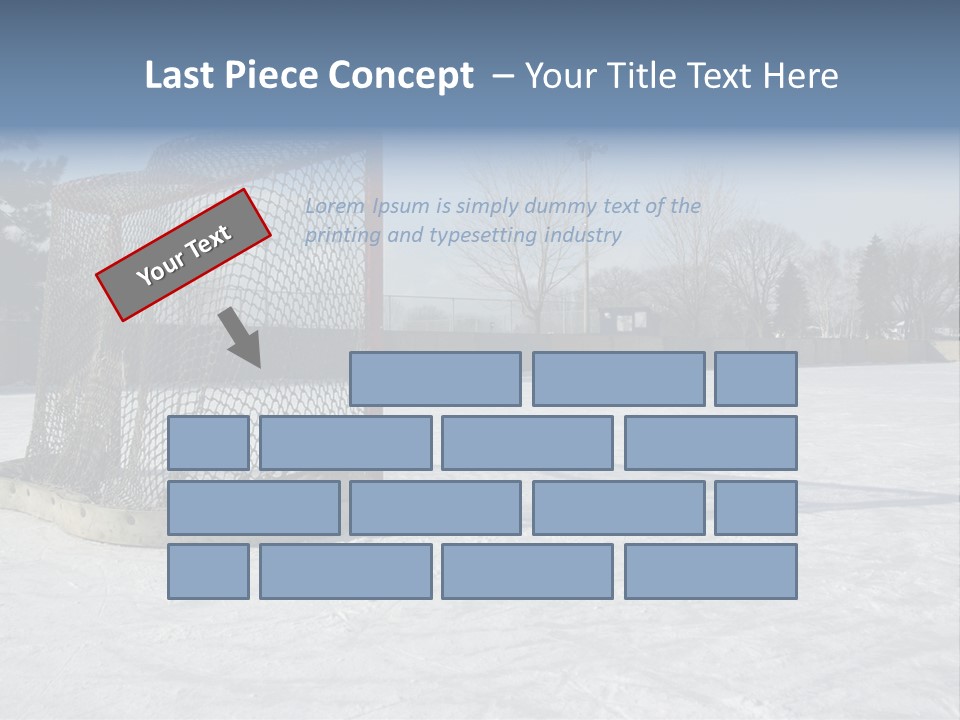 Outdoor Hockey Net PowerPoint Template