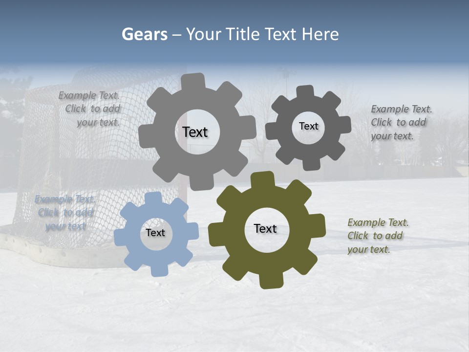 Outdoor Hockey Net PowerPoint Template