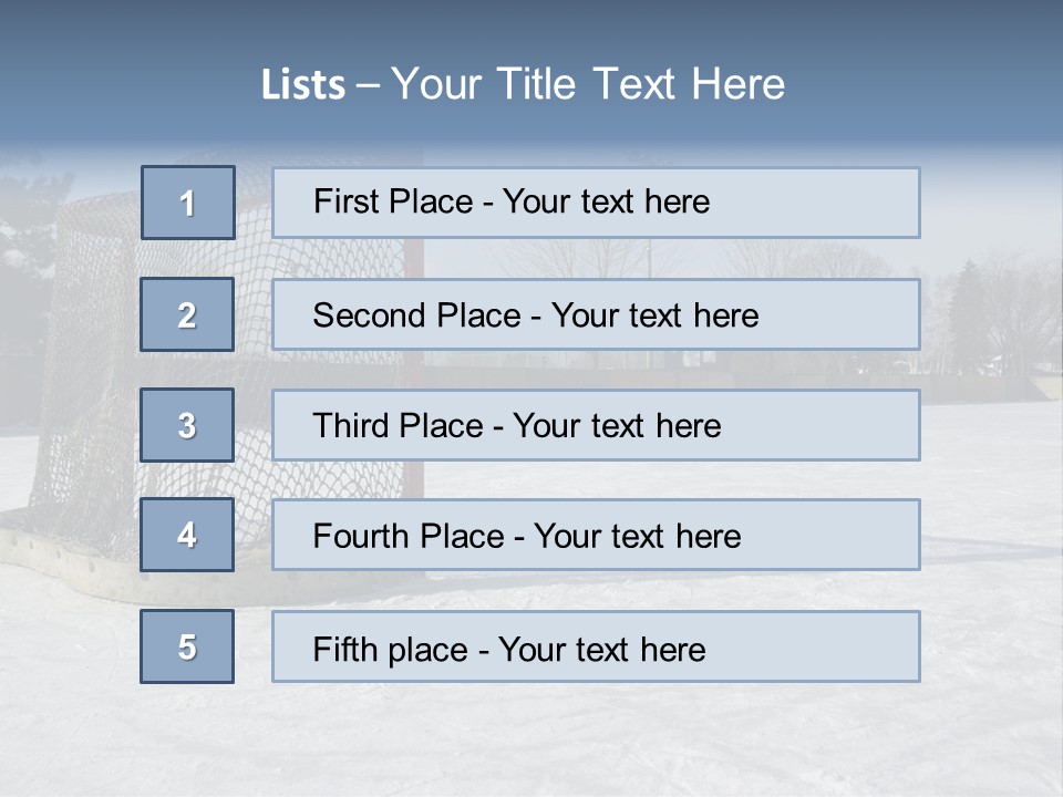 Outdoor Hockey Net PowerPoint Template