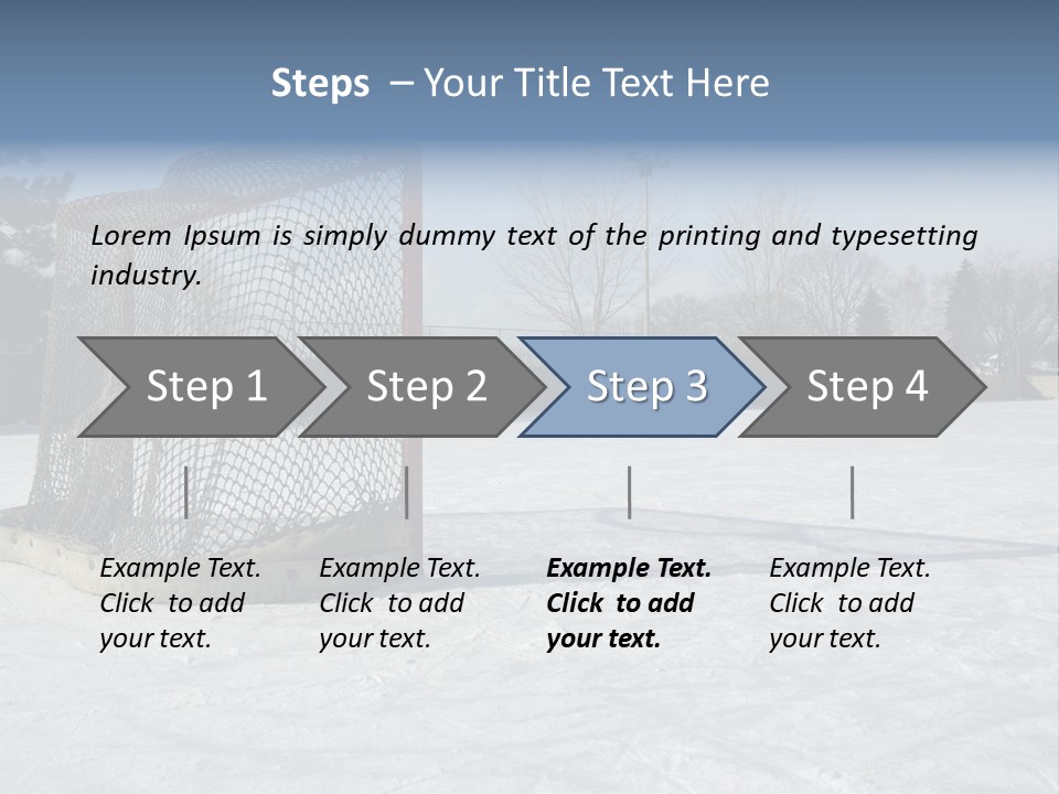 Outdoor Hockey Net PowerPoint Template