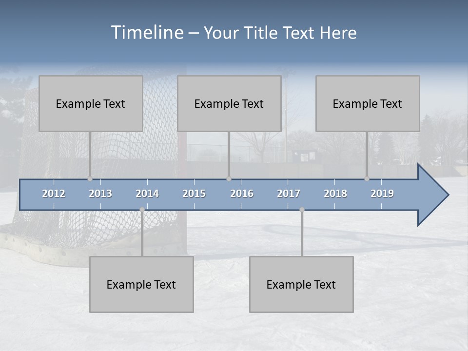 Outdoor Hockey Net PowerPoint Template