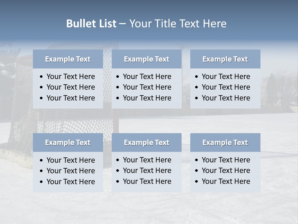 Outdoor Hockey Net PowerPoint Template