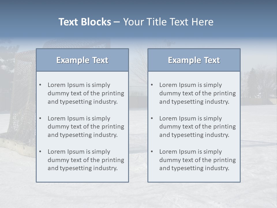 Outdoor Hockey Net PowerPoint Template