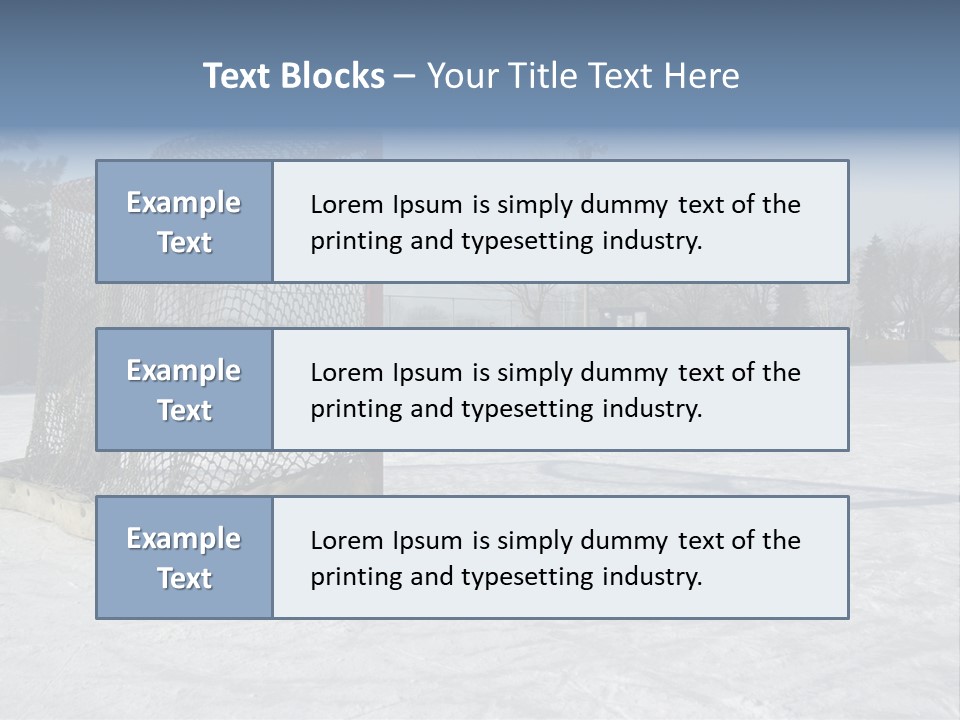 Outdoor Hockey Net PowerPoint Template