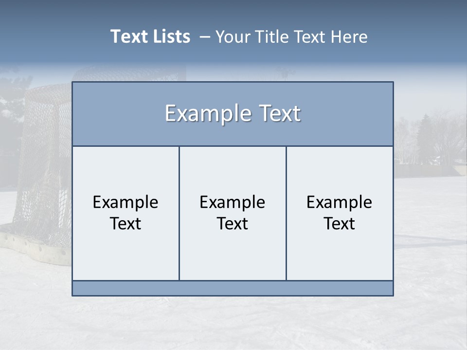 Outdoor Hockey Net PowerPoint Template